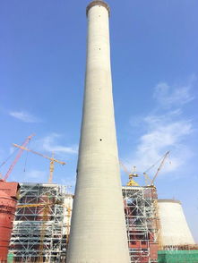 鸳鸯湖电厂二期扩建工程烟囱外筒结构顺利到顶